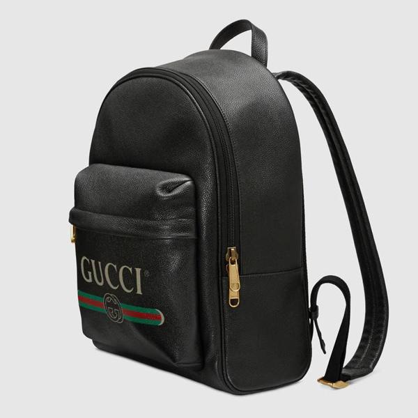 大人気【GUCCI グッチスーパーコピー】ロゴ プリント レザー バッグパック 9080940